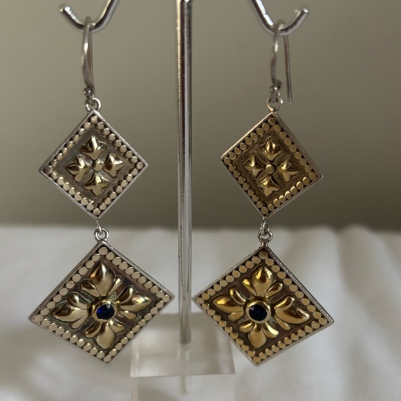 Anna Beck Jewelry - Anna Beck Fleur de Lis Blue Stone Earrings